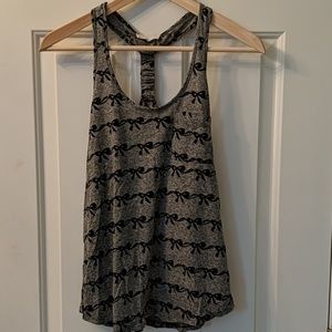 Lush racerback bow print tank